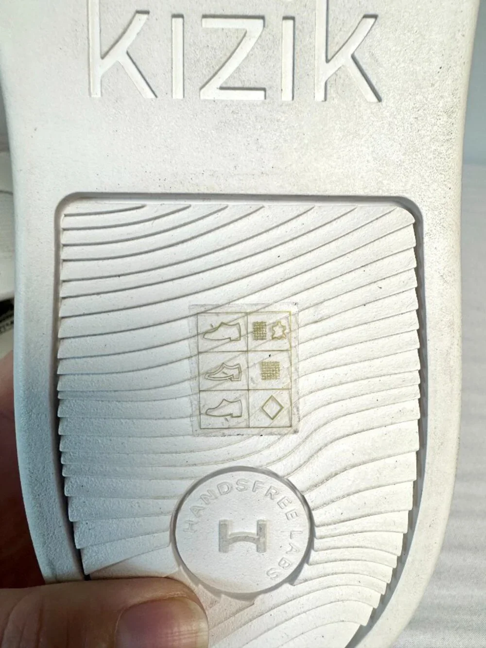Men's 12 Kizik Oslo Hands-Free Sneakers White Leather Mesh Athletic Shoes